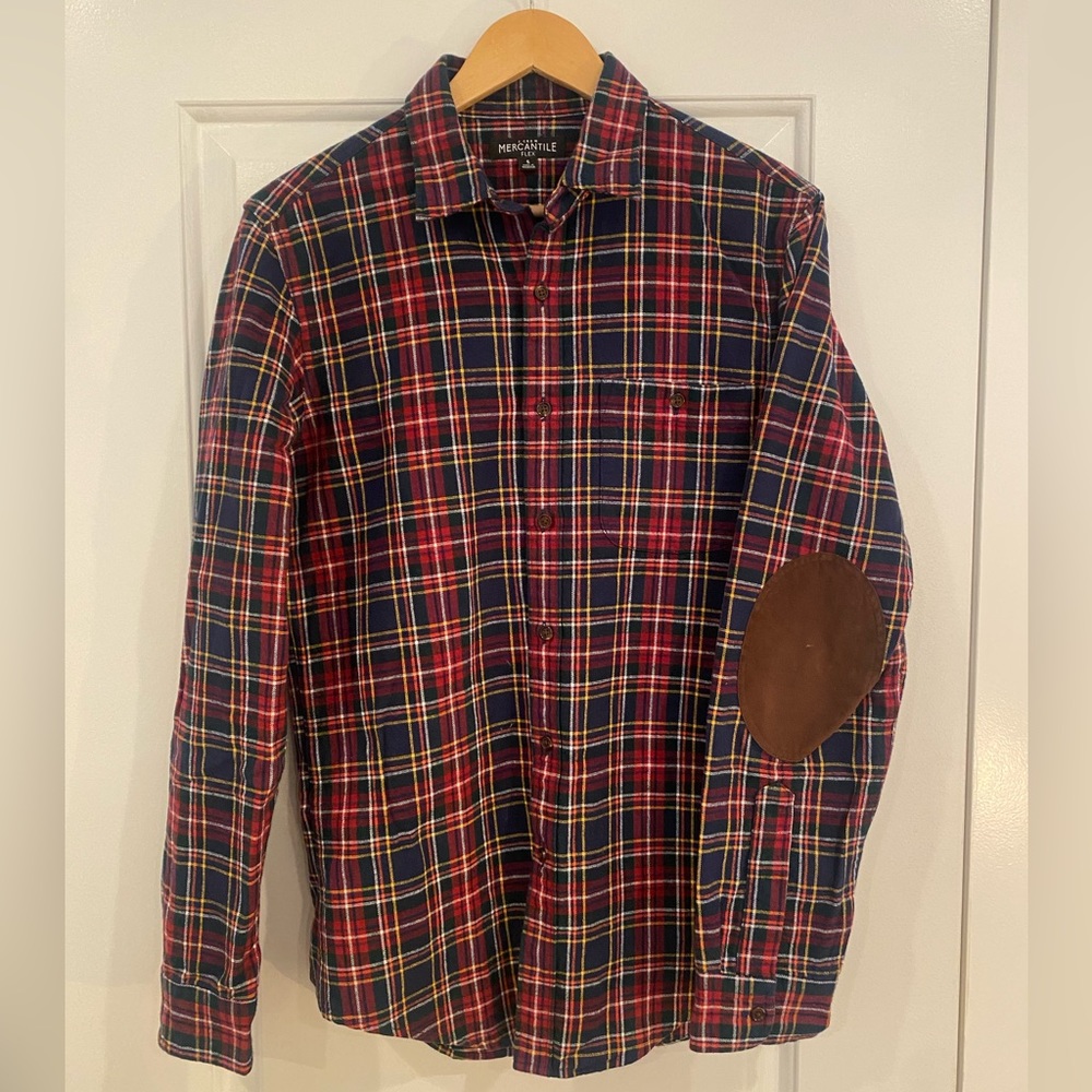J. Crew Flannel Shirt with Elbow Patches